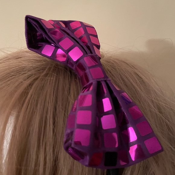 Hairbands 6 Lot Floral Reds, Blue, Pink & Glittery Purple Bow - Picture 10 of 14